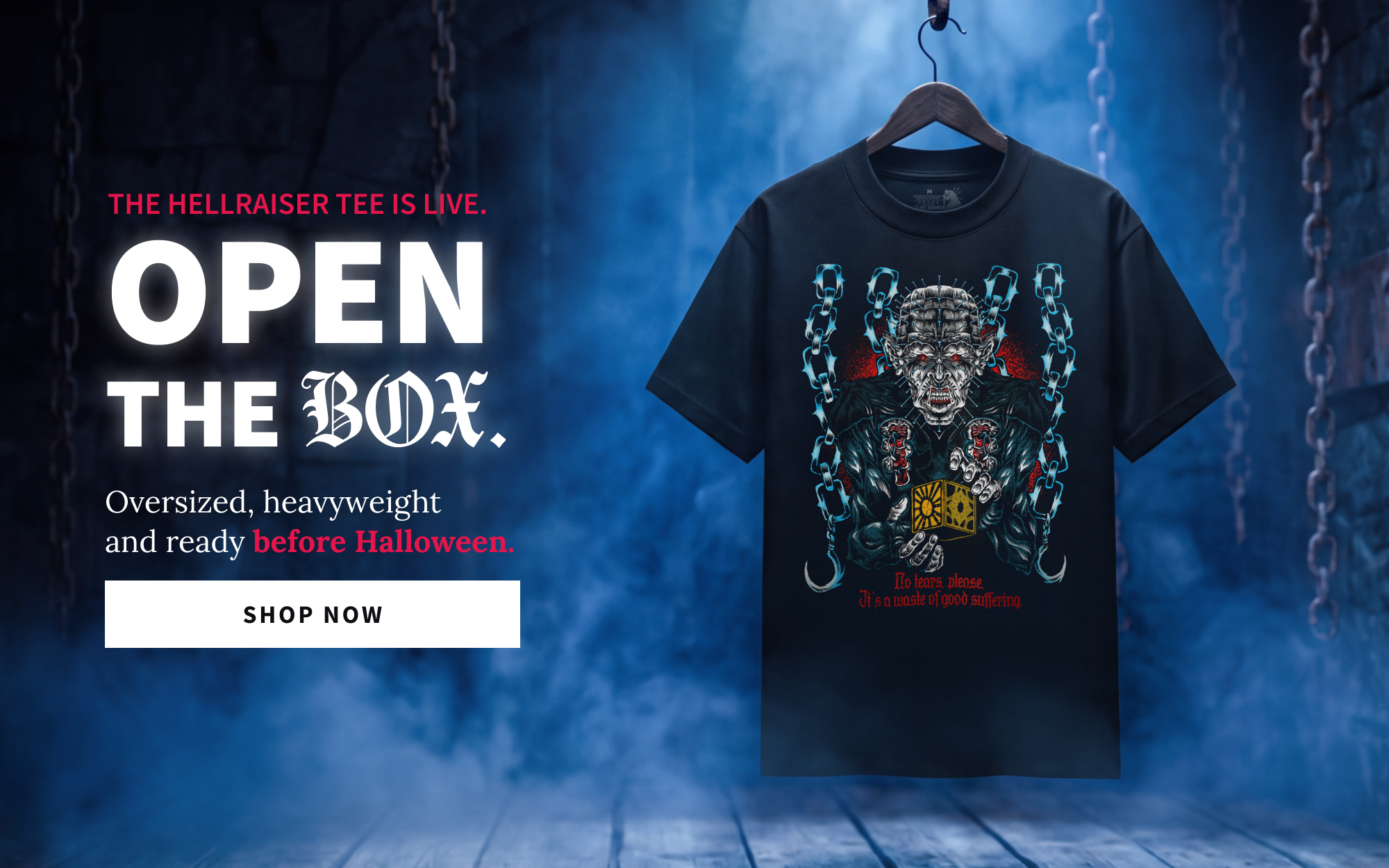Hellraiser Tee — Open the Box. Shop now.